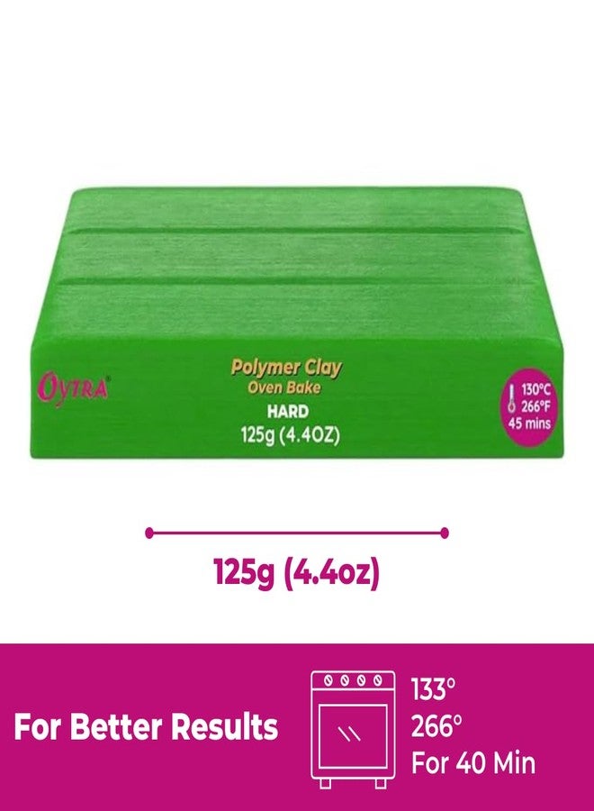 Oytra Polymer Clay Hard Oven Bake Clay for Canes and Sculpting Miniatures (Green) - Image 2